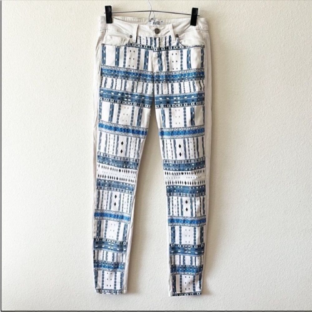 PAIGE Ikat Print Emily Ultra Skinny Jeans